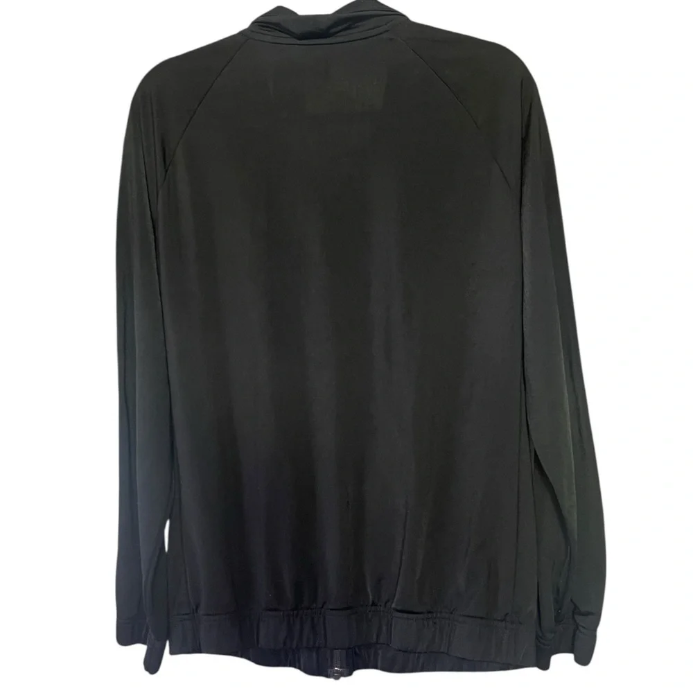 Adidas Black and White 3-Stripe Full Zip Track Jacket - Picture 3 of 9